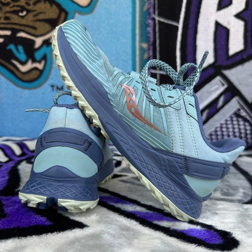 Size 7 - Saucony Woman's Mad River TR2 Blue Mesh Sneakers‎ S10582-35 - Picture 9 of 9